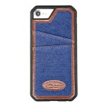 iPhone 7 / 8 Denim Jean Case with Card Pocket - Dark Blue iPhone 7 / 8 Denim Jean Case with Card Pocket - Dark Blue